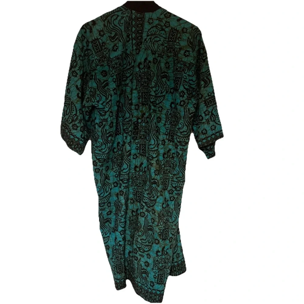 ❌SOLD❌Bali Bagus Batik Collection 100% Cotton Open Front Wide Arms - Picture 3 of 9